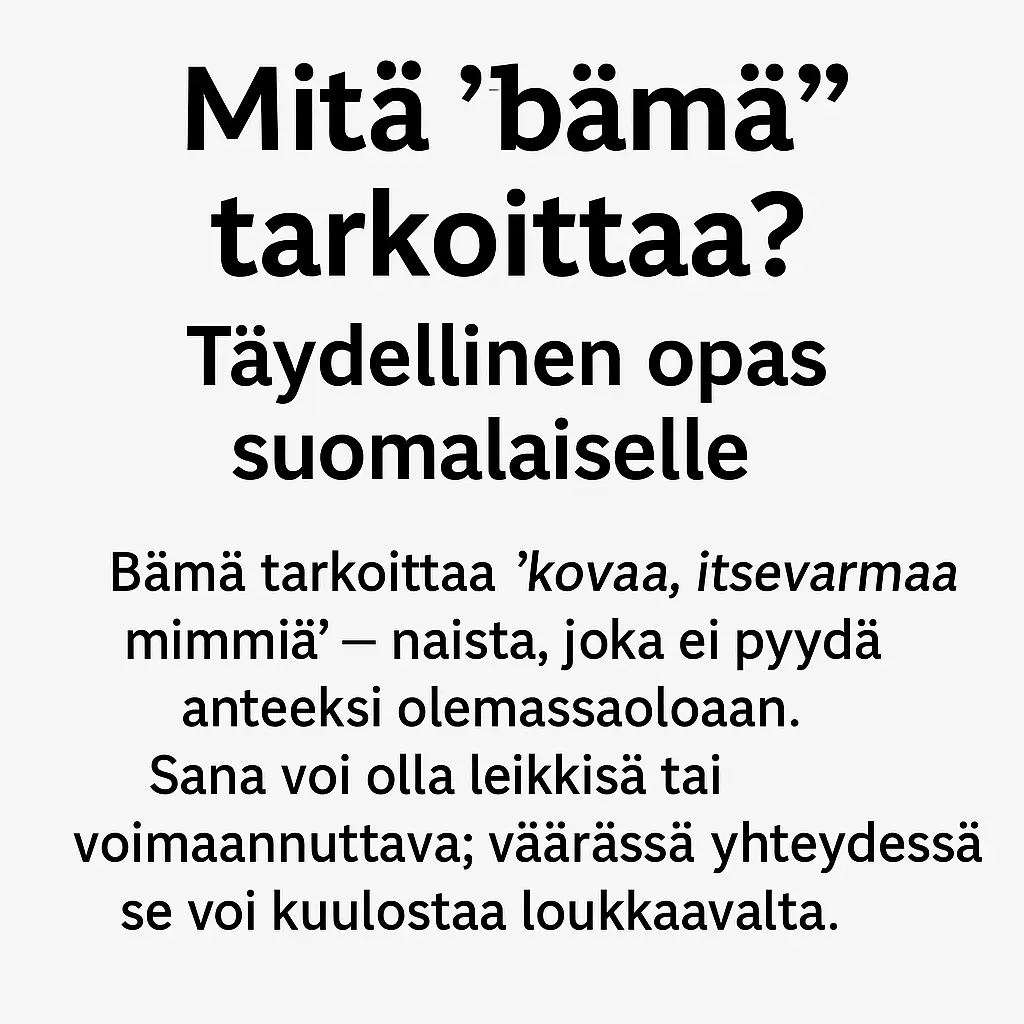 Bämä tarkoittaa